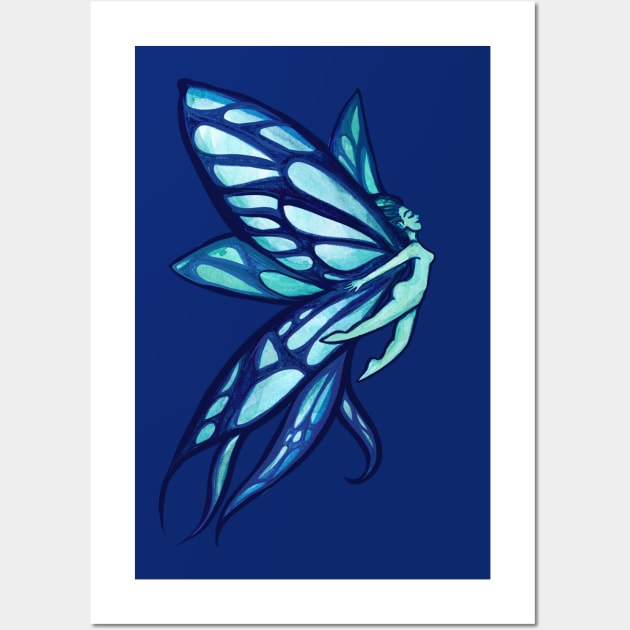 Blue Fairy Wall Art by bubbsnugg